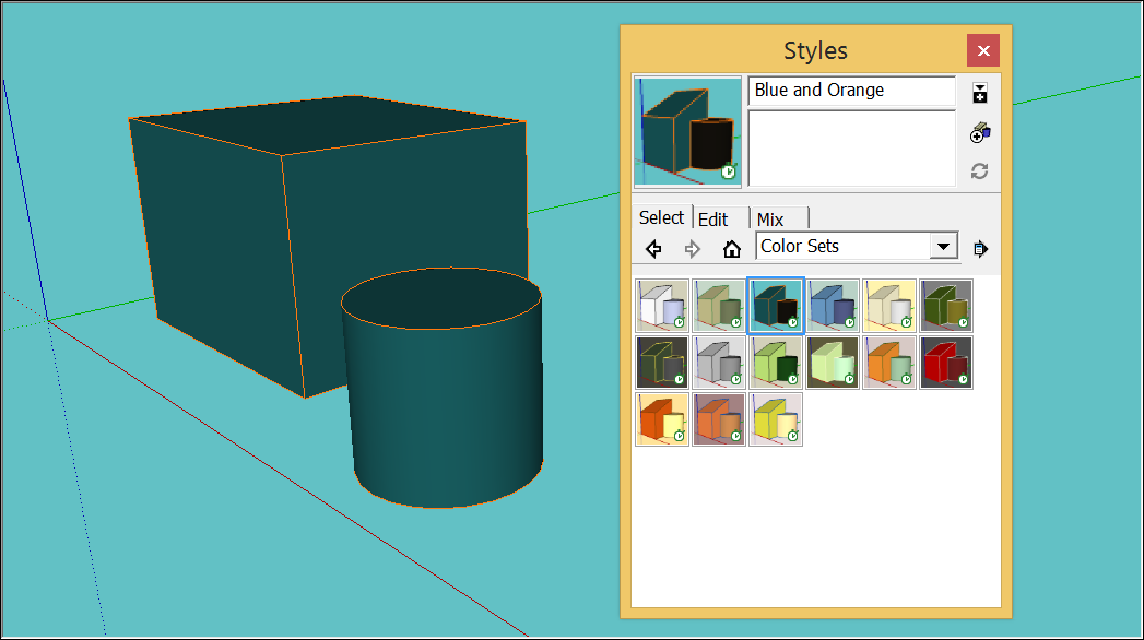 sketchup line color and weight